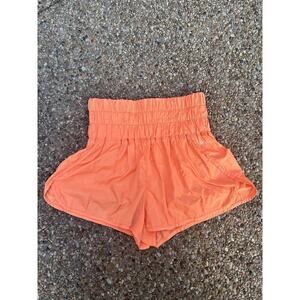 Free People FP Movement Shorts Womens Medium Way Home High Waisted Orange